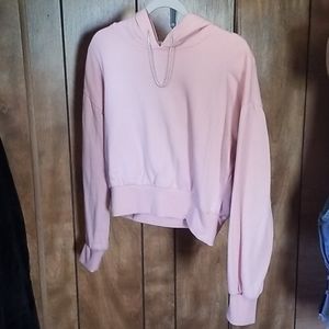 Pink cropped hoodie